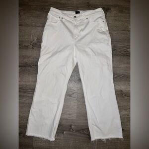 NWOT J. Crew Curvy Mid-Rise White Flare Crop Pants